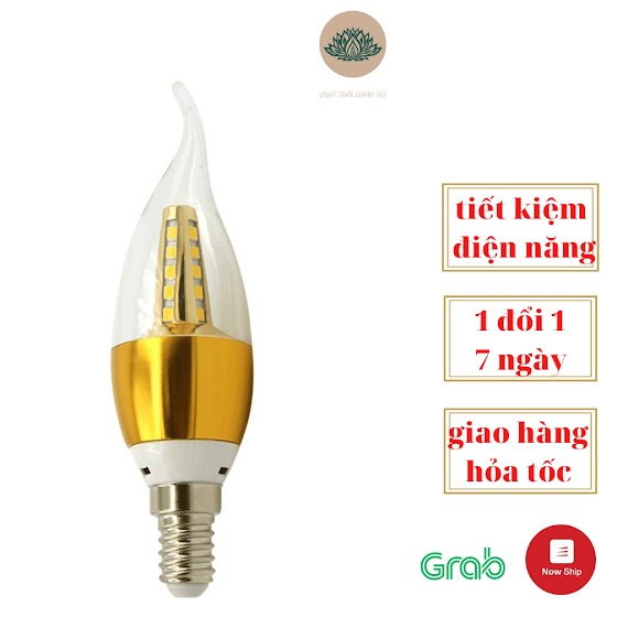 Bóng Đèn Led Nến E14, Bóng Led Trang Trí Đèn Chùm/Đèn Tường Phòng Khách