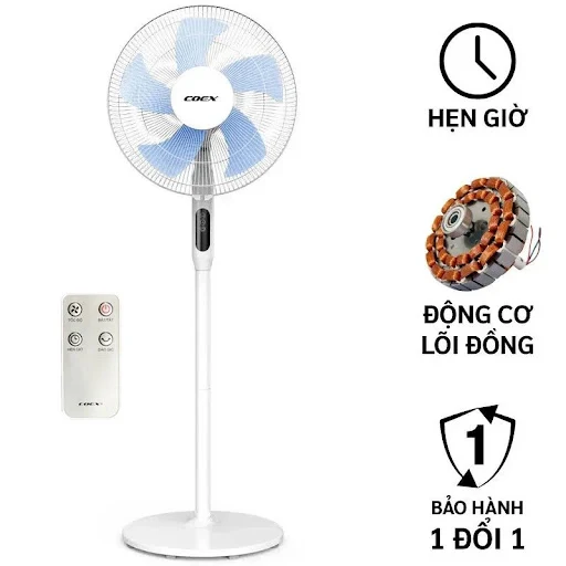 [CHỈ GIAO MIỀN BẮC] Quạt cây 5 cánh có điều khiển COEX CF-7117A (3 in 1)