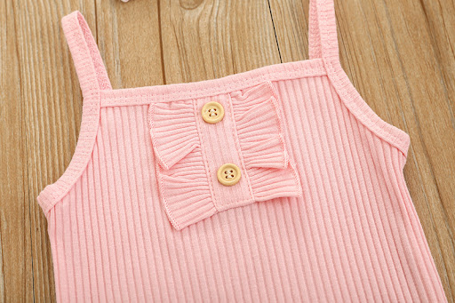 Title 9, Sunken Stripe Sling Triangle Romper Flounced Sk...