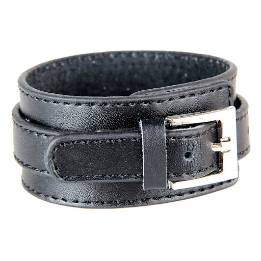 Title 4, Pulsera de cuero ancho de punk casual