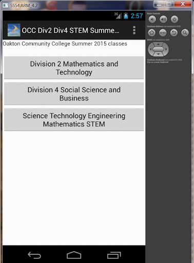 OCC Div2 Div4 STEM Summer 2015