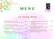 Zoca Cafe menu 1