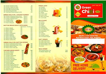 Green Chilli menu 