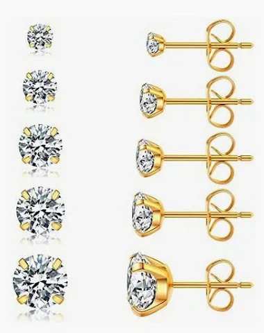 Modieuze Zirconia oorbellen, eenvou - 2