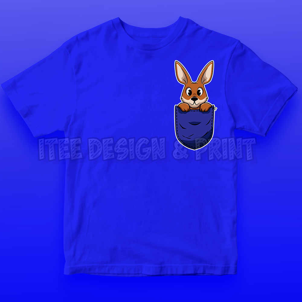 Cute cartoon kangaroo in Pocket | iTee Design & Print