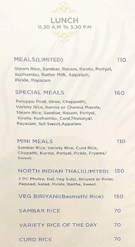 Brindhavan menu 6