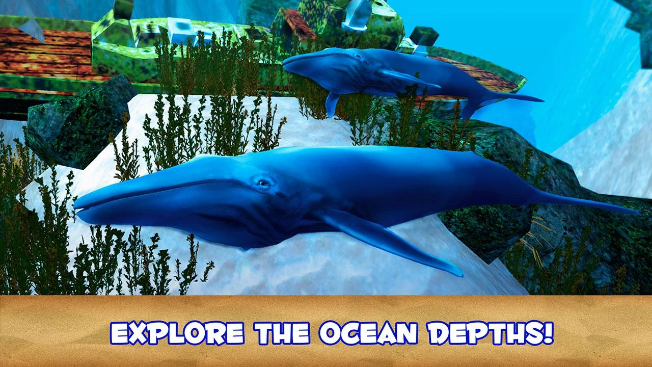   Blue Whale Simulator 3D- 스크린샷 
