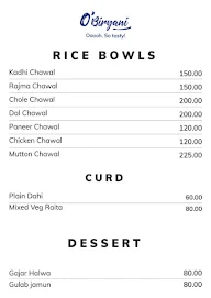 O'Biryani menu 2