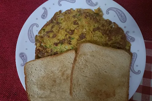 Veggie Omelette With Egg [2 Eggs] And 2 Bread Slices