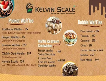 Kelvin Scale - Natural Ice Creams And Waffle menu 