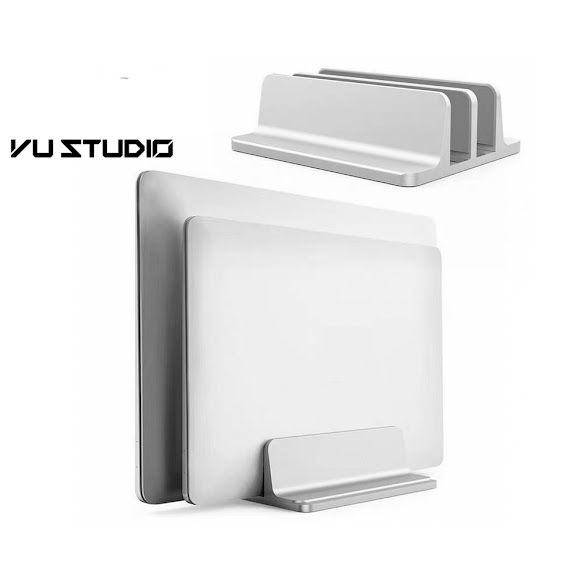 Giá Đỡ Kiêm Đế Dựng Đứng Laptop Macbook Máy Tính Bảng Ipad Surface Bằng Nhôm Nguyên Khối - Laptop Stand Vu Studio