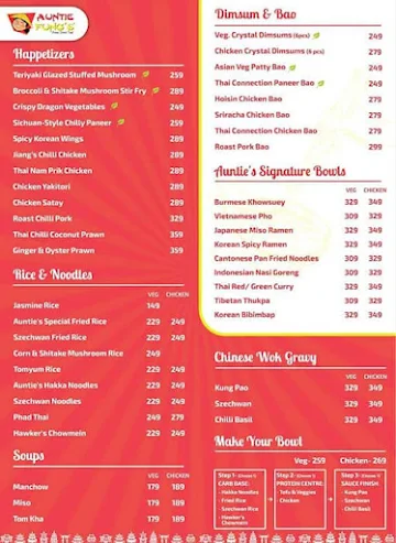 Auntie Fung's - Asian Street Food menu 