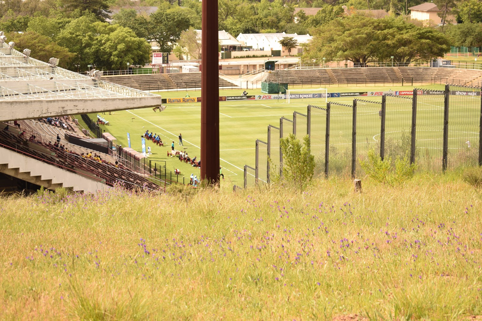 Spectators were not allowed inside the Danie Craven Stadium for the match against Stellenbosch Football Club and Moroka Swallows Football Club