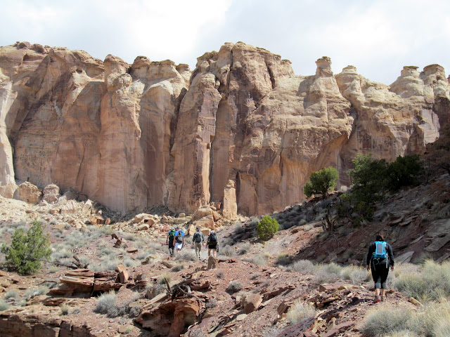 Climbing up an old mining road