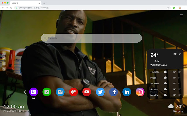 Luke Cage HD New Tabs Popular Marvel Themes