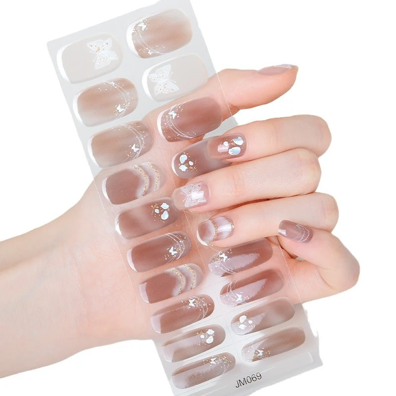 Herfst en Winter UV afneembare semi-curing gel nagel stickers waterdicht en duurzaam voor prachtige nagels.