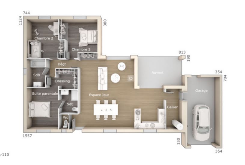  Vente Terrain + Maison - Terrain : 450m² - Maison : 110m² à Bagnols-sur-Cèze (30200) 