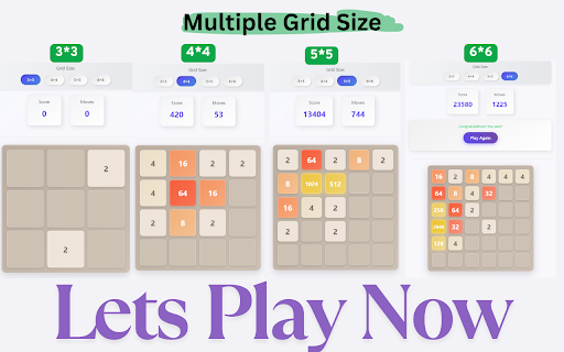 2048 - Multiple Grid Size