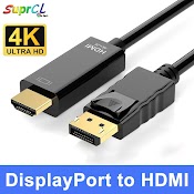 Dây Cáp Chuyển Đổi 4K Displayport Sang Hdmi Cho Hdtv / Máy Chiếu / Laptop / Pc