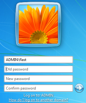 changing password win 7