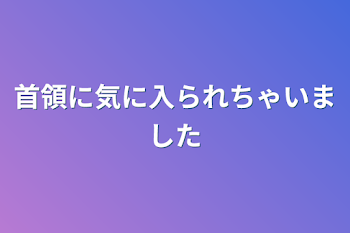 首領に気に入られちゃいました