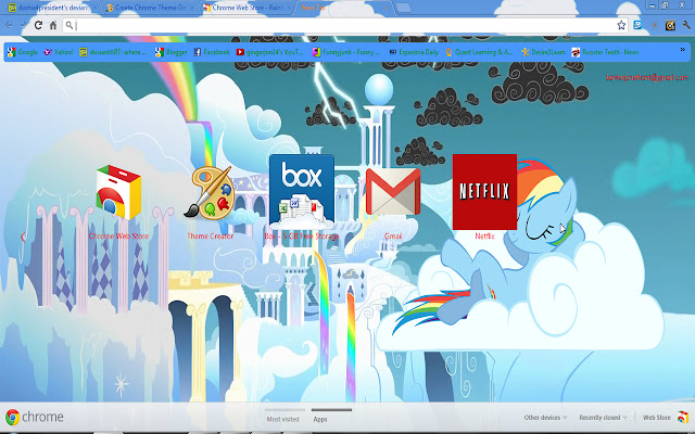 Rainbow Dash Chillin Theme 1.0.1 chrome extension