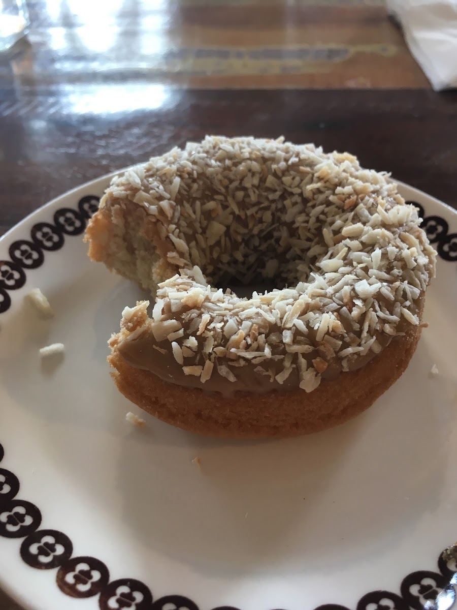 Maple coconut gluten free donut