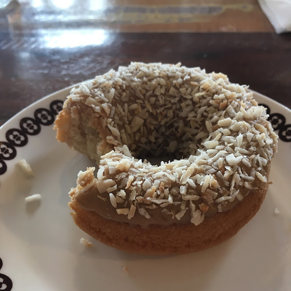 Maple coconut gluten free donut