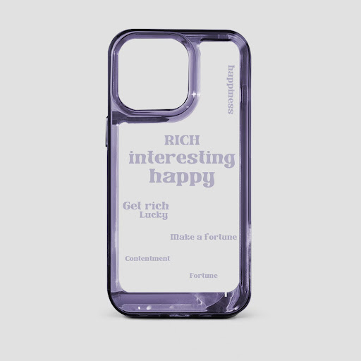 Title 3, Dark Purple Transparent Acrylic Space Phone Cas...