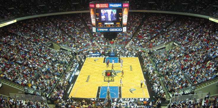 Orlando Magic playing at Amway Center