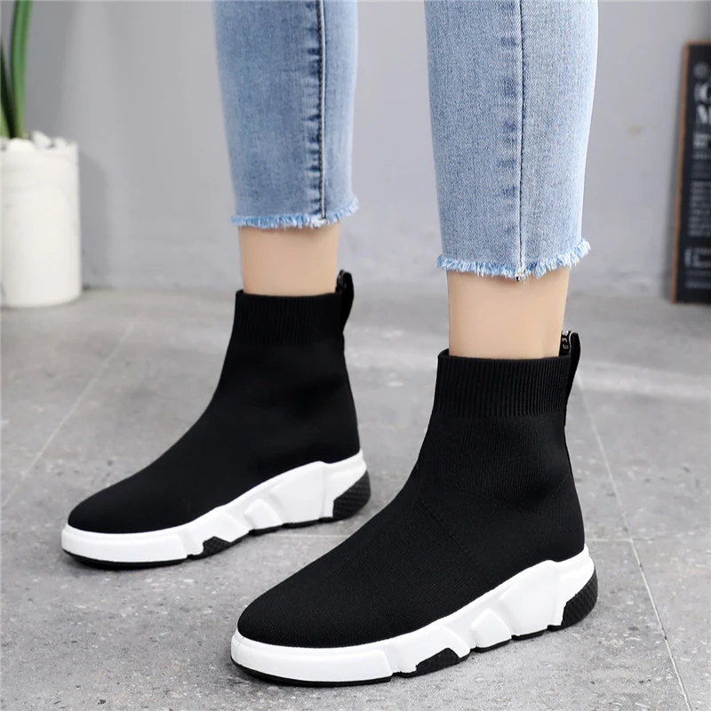Title 7, Elastische Socken Schuhe Damen Frühling Koreani...