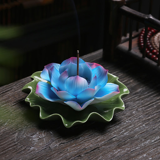Title 3, Handmade Ceramic Creative Incense Holder Lotus ...