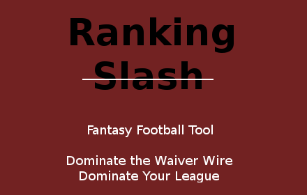 Ranking Slash for Fantasy Football Preview image 0