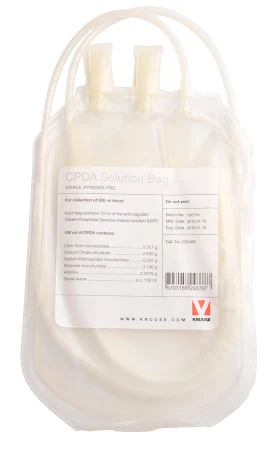 KRUUSE Blodpse, 70 ml CPDA, total volym 500 ml, 1 st