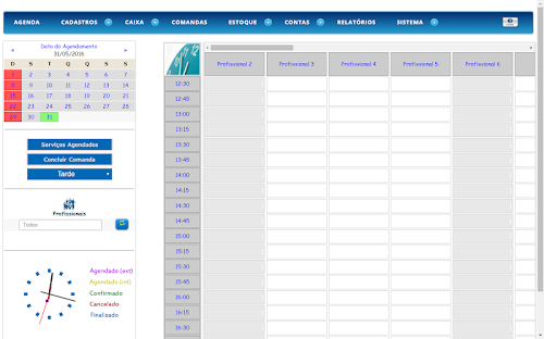 Android application Agendando Online screenshort