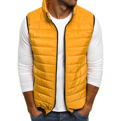 Title 3, Mens Pure Color Simple Atmosphere Padded Vest ...
