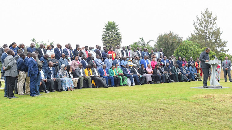 DP Ruto hosted 139 MPs from all political parties at the Karen Residence on February 8, 2021.