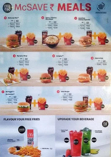 McDonald's menu 