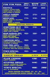 Yum Yum pizza menu 3