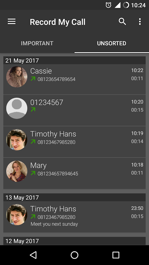  RMC: Android Call Recorder: captura de pantalla 