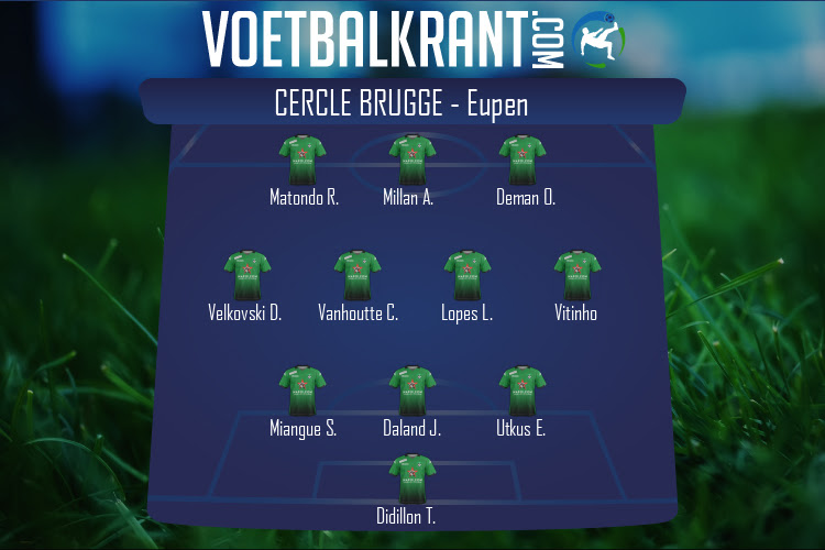 Opstelling Cercle Brugge | Cercle Brugge - Eupen (17/09/2021)