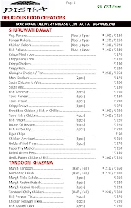 Disha Bar & Restaurant menu 1