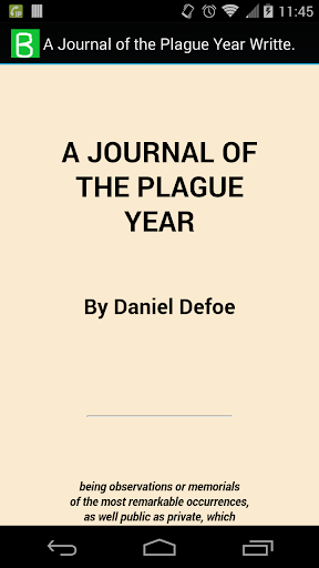 A Journal of the Plague Year