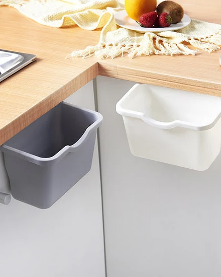 Kitchen Wall Mounted Trash Can Home Cabinet Hanging Stor... - 0