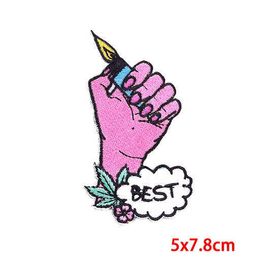 Title 7, Punk Skull Patch Iron On Embroidered Patches Fo...