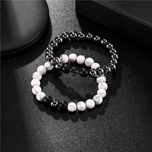 Title 5, White-barked Pine Black Iron Bracelet Cross Ela...