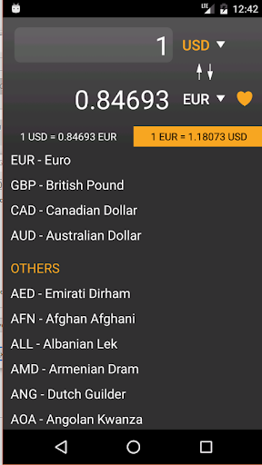 Screenshot Currency Converter