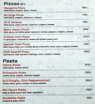 The Pizza menu 1