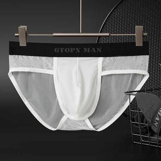 Title 3, Mens Ice Silk Translucent Thin Mesh Single Lay...