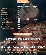 Sky Light Pizza And Cafe menu 1